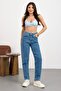 Women's Stretchy/Stretch Fabric High-Waist Mom Jeans - 5