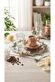 6-Piece Wavy Corners Mini Daisy Stainless Steel Tea Coffee Engagement Presentation Tray Gold Silver 24X24Cm - 5