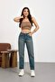 Women's Stretchy/Stretch Fabric High-Waist Mom Jeans - 7