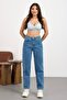Women's Stretchy/Stretch Fabric High-Waist Mom Jeans - 8