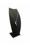 Domestic Production Dubai Model Suede Fabric Smoked Color 25/12 cm Necklace - Chain Stand