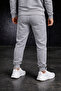 Men's Gray Sweatpants Slim Fit Tight Fit Cotton - 6