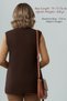 Women's Soft Steel Mesh Knitwear Plus Size Thick Winter Mother Brown Vest - 7