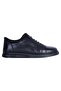 9818 Black Leather Men's Casual Shoes