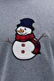 Mooncover Men's Snowman Embroidered Christmas Pajama Set – Couple Combination, Gray - 6