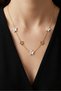Steel 22K Enamel White Star Necklace 45 cm |   Gold Color Non Tarnish Jewelry Women Steel Necklace - 5