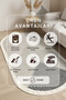 Machine Washable Non-Slip Sole Stain Resistant Oval Living Room Rug Kitchen Rug and Runner Rug - 3