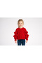 Pompom Sleeve Detailed Crew Neck Baby Girl & Kids Sweater (2-8 Years) - 3