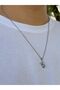 Men's Silver Color Special Design Astronaut Model Necklace - 4