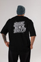 Gym, Sports, Fitness 75 Back Printed Black Oversize T-Shirt Men's Women's Cotton Crew Neck T-Shirt