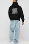 Gym, Sports, Fitness 75 Black Hoodie with Back Print Oversize Hooded Sweatshirt Men Women - 4