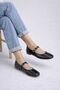 Black Patent Leather Mary Jane Ballet Flats Stylish Buckle Comfortable Sole Casual Shoes Byndlck01 - 5