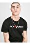 Jack Jones12137126 Front Written T-shirt - Black - M - St04355-black-m - 6