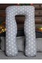 100% Organic 130 x 80 cm Cotton Lined Maternity Support Pillow Stars Pattern - 2