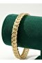 Gold Color Leaf Patterned Clip-On Women's Bracelet I Special Boxed - 3