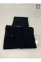 Casual Cut Winter Black Men's Dad Velvet Pants with Fleece Inside - 6