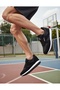 Men's Black and White Casual Comfortable Soft Sole Comfortable Lace-Up Sneaker Sports Shoes - 5