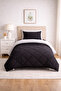Silicone Quilt Natural Ranforce Single Size - Black - 4