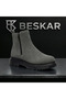 Smoked Suede Double Zipper Men's Half Ankle Boots - Practical Wear Casual Boots Ba0777 - 7
