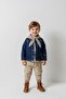 Cute Figured Denim Shirt 4-Piece Boys' Set - Dark Blue - 2