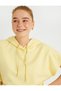 Crop Sweatshirt Hooded Short Sleeve - 2