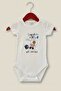 3-Pack 100% Cotton Baby Boy Short Sleeve Bodysuit Set - Sailor Teddy Bear Printed Bodysuits - 2