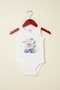 3-Pack 100% Cotton Baby Boy Strap Bodysuit Set - Sailor Teddy Bear Printed Undershirt Body - 4