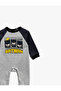 Boy's Gray Long Sleeve Snap Jumpsuit 1KNB10439TK - 3