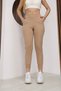 Women's Beige High Waist Jogger Sweatpants - 8