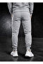 Men's Gray Thick Fabric Jogger Sweatpants Narrow Leg Slim Fit - 4