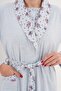 Mecit 6312 Blue Women's Plus Size Dressing Gown Nightgown Set - 7
