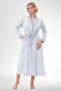Mecit 6312 Blue Women's Plus Size Dressing Gown Nightgown Set - 3