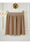 Mink Women's Pleated Skirt Innerwear Elastic Waist Mini Lining Pleated Complementary