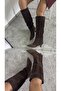 Women's Light Brown Genuine Leather Heeled Boots - 8