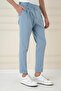Comfort Fit Double Pleated Aviator Blue Jogger Pants with Buckle Waist P 1172 - 4