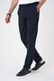 Comfort Fit Waffle Textured Navy Blue Jogger Pants with Elastic Waist P 1177 - 5