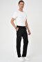 Comfort Fit Elastic Waist Textured Black Jogger Pants P 1186 - 4