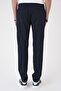 Comfort Fit Waffle Textured Navy Blue Jogger Pants with Elastic Waist P 1177 - 6