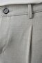 Comfort Fit Elastic Waist Pleated Gray Jogger Pants P 1182 - 6