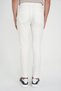 Slim Fit Flexible Straight White Cotton Trousers with Side Pockets P 1197 - 5