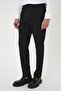 Comfort Fit Pleated Black Jogger Pants with Buckle Waist P 1170 - 3