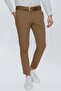 Slim Fit Side Pocket Stretch Cotton Camel Chino Trousers P 1077 - 5