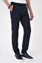 Comfort Fit Waffle Textured Navy Blue Jogger Pants with Elastic Waist P 1177