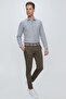 Men's slim fit cotton chino earth brown trousers p 1112 - 3