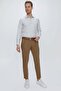 Slim Fit Side Pocket Stretch Cotton Camel Chino Trousers P 1077