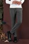 Slim Fit Side Pocket Textured Flexible Casual Anthracite Trousers P 1139 - 4