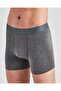 Men's 3-Pack Cotton Boxer Burgundy Gray Navy Blue - 3