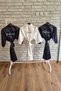 1 Bride Morning Gowns, 2 Black Bridesmaid Morning Gowns Set, Set of 3