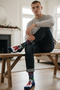 Unisex Christmas Socks Colorful Patterned Gift New Year Men Women Long Socks Single - 4