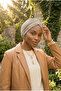 Velvet Cardigan Lined Beige Ready-Made Turban Hijab Cap Suitable for Medical Use - 2